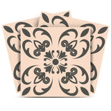 7" X 7" Charcoal Orchid Peel And Stick Removable Tiles - Homeroots - Flyclothing LLC