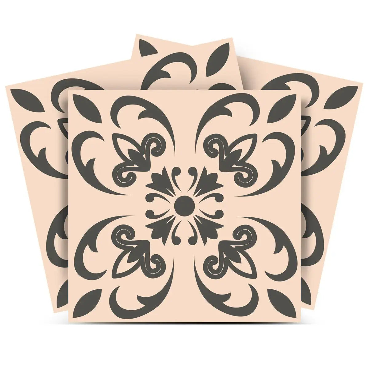 7" X 7" Charcoal Orchid Peel And Stick Removable Tiles - Homeroots - Flyclothing LLC