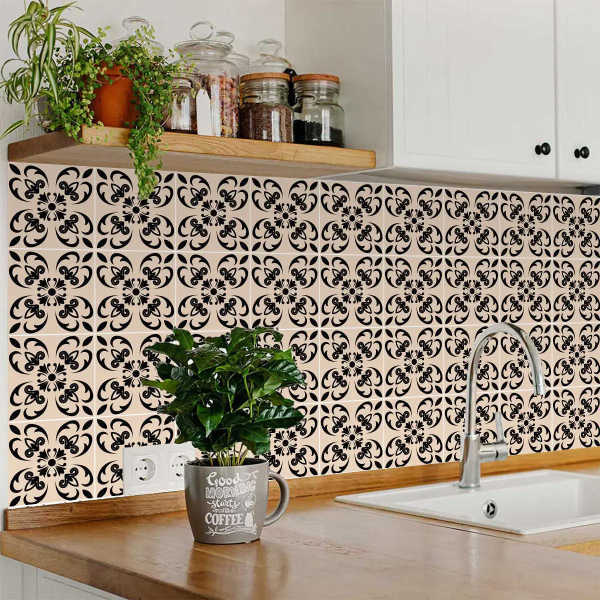 8" X 8" Mini Orchid Peel And Stick Removable Tiles - Homeroots - Flyclothing LLC