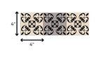 4" X 4" Light Grey And Cream Orchid Peel And Stick Removable Tiles - Homeroots - Flyclothing LLC