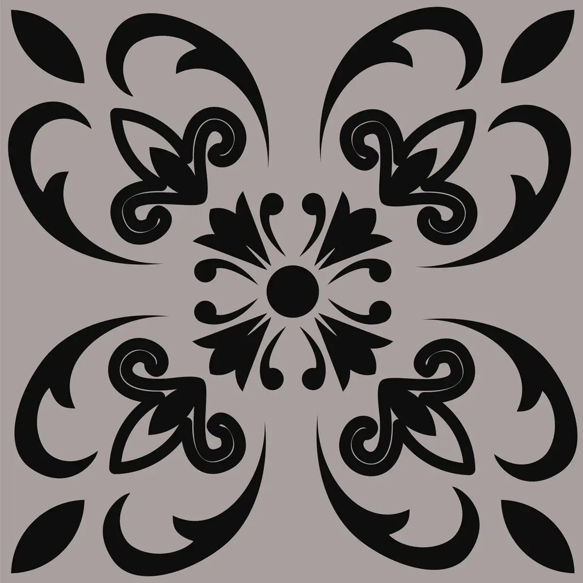 4" X 4" Light Grey And Cream Orchid Peel And Stick Removable Tiles - Homeroots - Flyclothing LLC