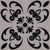 4" X 4" Light Grey And Cream Orchid Peel And Stick Removable Tiles - Homeroots - Flyclothing LLC