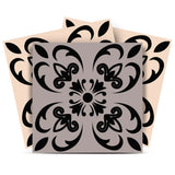 4" X 4" Light Grey And Cream Orchid Peel And Stick Removable Tiles - Homeroots - Flyclothing LLC