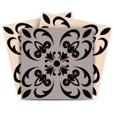 5" X 5" Light Grey And Cream Orchid Peel And Stick Removable Tiles - Homeroots - Flyclothing LLC