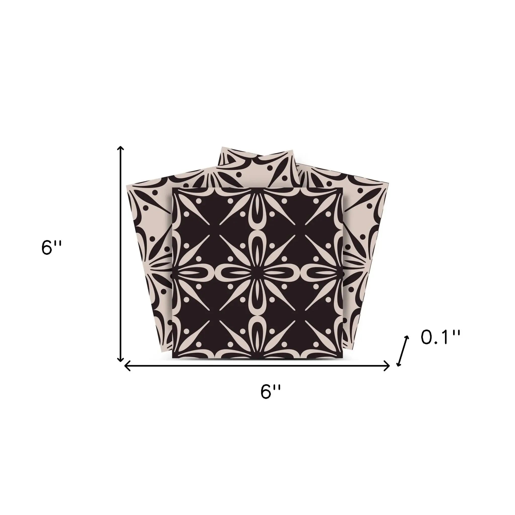 6" X 6" The Clover Peel And Stick Removable Tiles - Homeroots - Flyclothing LLC