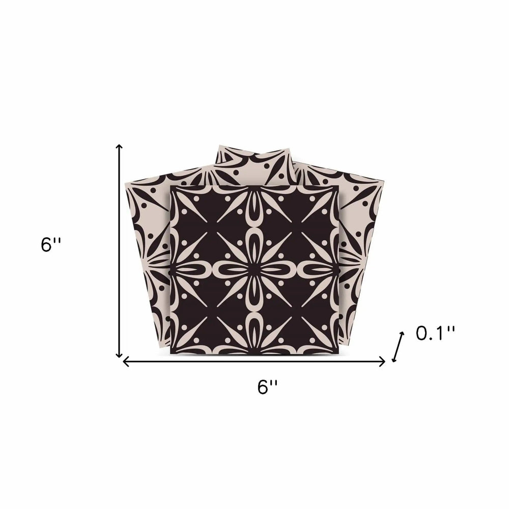 6" X 6" The Clover Peel And Stick Removable Tiles - Homeroots