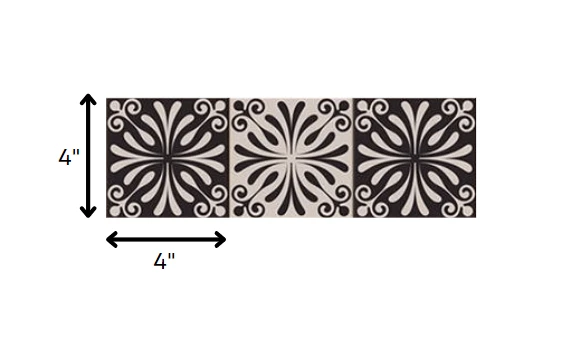 4" X 4" Cinnamon Swirl Peel And Stick Removable Tiles - Homeroots
