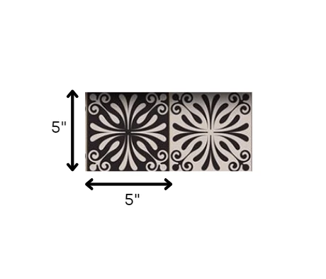 5" X 5" Cinnamon Swirl Peel And Stick Removable Tiles - Homeroots