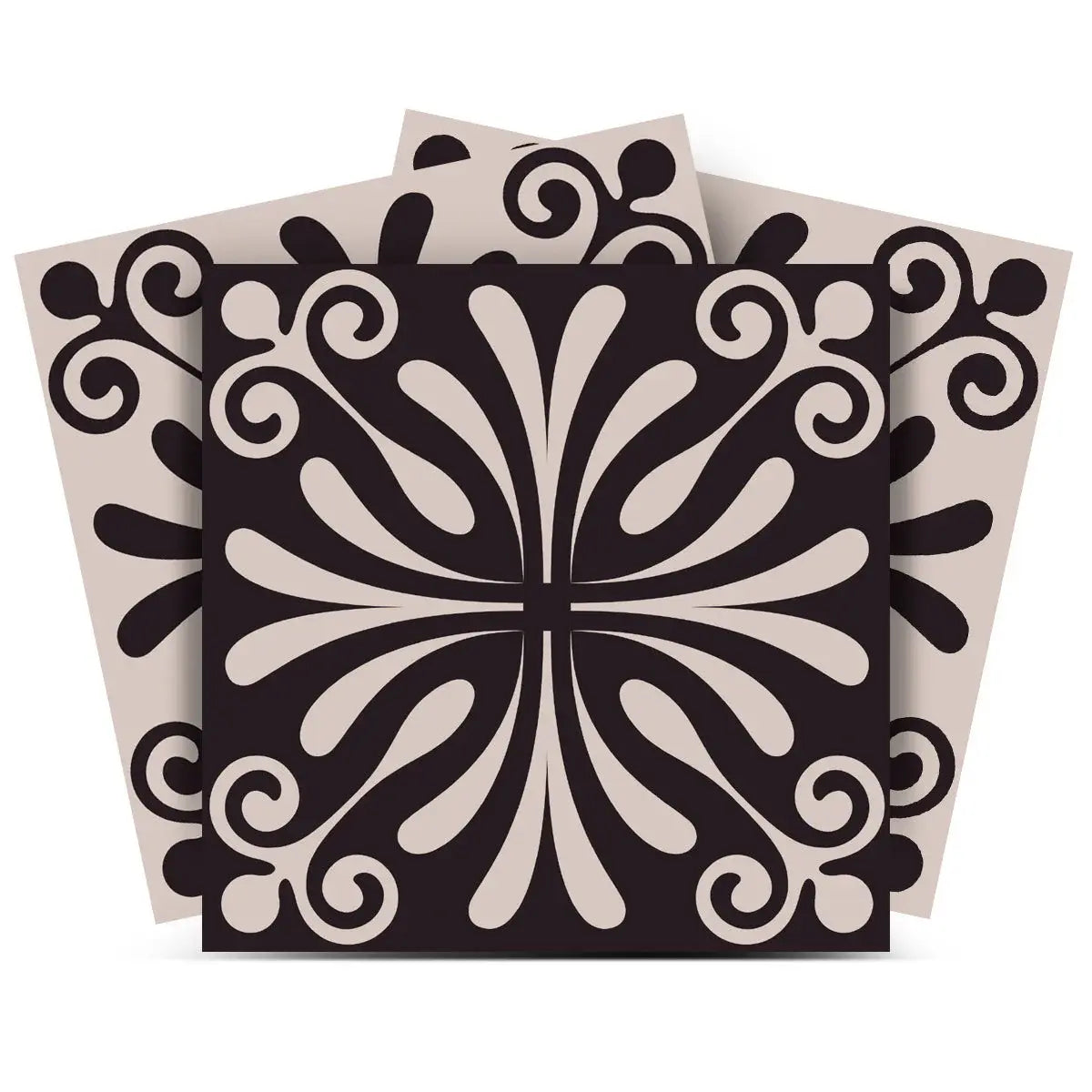 5" X 5" Cinnamon Swirl Peel And Stick Removable Tiles - Homeroots - Flyclothing LLC