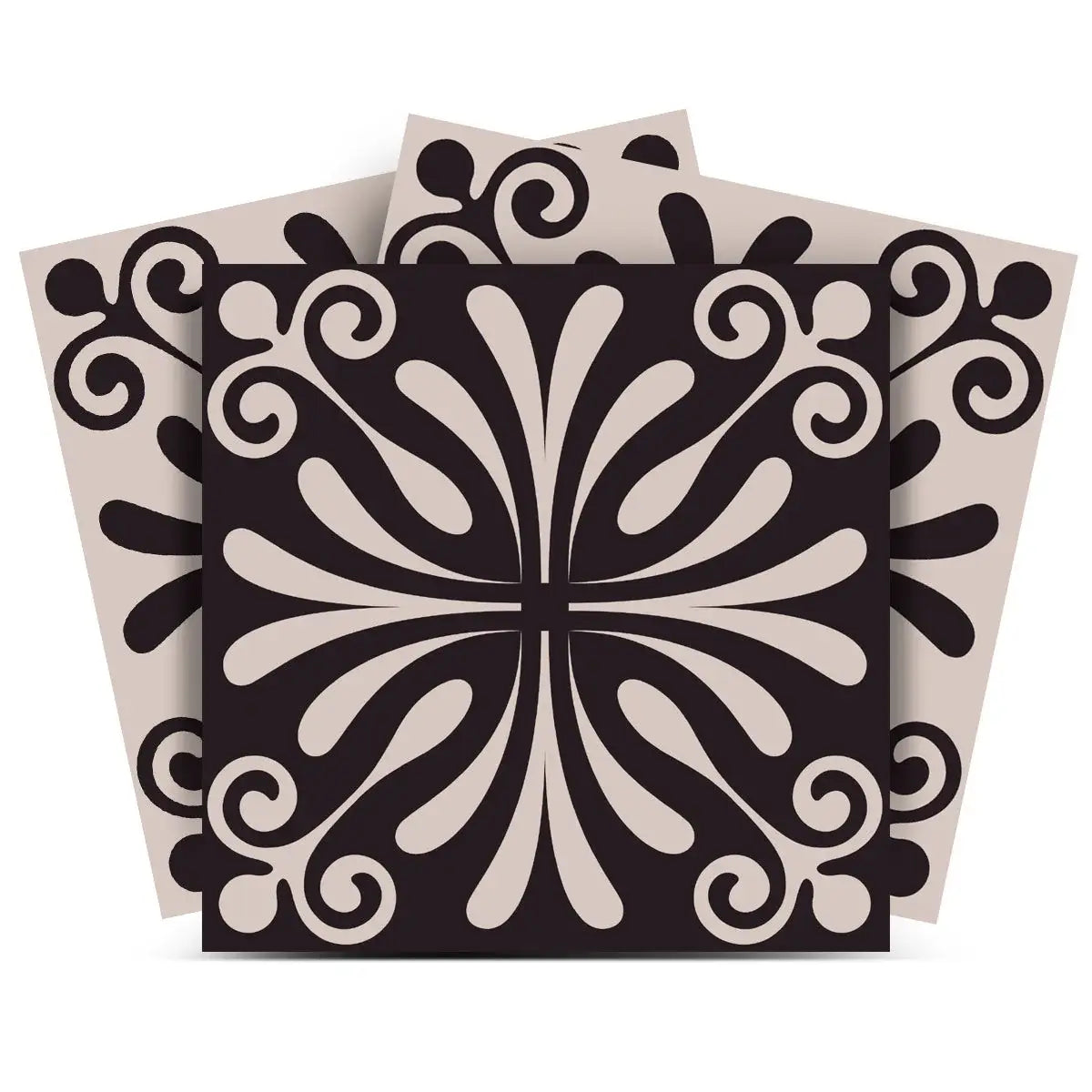 5" X 5" Cinnamon Swirl Peel And Stick Removable Tiles - Homeroots - Flyclothing LLC