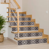 7" X 7" Cinnamon Swirl Peel And Stick Removable Tiles - Homeroots