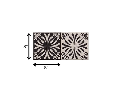 8" X 8" Cinnamon Swirl Peel And Stick Removable Tiles - Homeroots