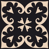 4" X 4" Black Sheep Peel And Stick Removable Tiles - Homeroots