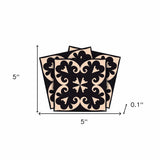 5" X 5" Black Sheep Peel And Stick Removable Tiles - Homeroots