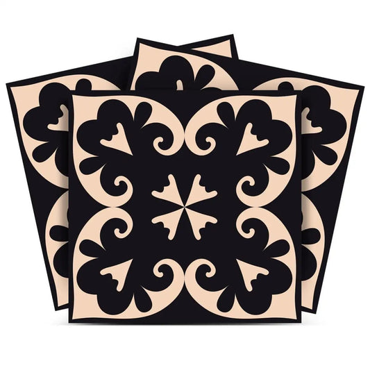 6" X 6" Black Sheep Peel And Stick Removable Tiles - Homeroots