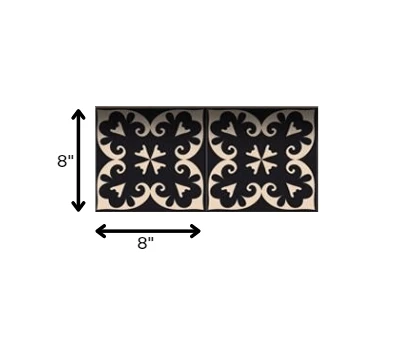 8" X 8" Black Sheep Peel And Stick Removable Tiles - Homeroots