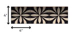 4" X 4" Intertwined Black And Cream Peel And Stick Removable Tiles - Homeroots - Flyclothing LLC