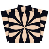 4" X 4" Intertwined Black And Cream Peel And Stick Removable Tiles - Homeroots - Flyclothing LLC