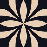 7" X 7" Intertwined Black And Cream Peel And Stick Removable Tiles - Homeroots