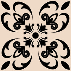 4" X 4" Cream And Black Mosaic Peel And Stick Removable Tiles