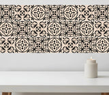 4" X 4" Cream And Black Mosaic Peel And Stick Removable Tiles - Homeroots