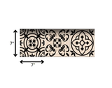 7" X 7" Cream And Black Mosaic Peel And Stick Removable Tiles - Homeroots - Flyclothing LLC