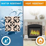 7" X 7" Cream And Black Mosaic Peel And Stick Removable Tiles - Homeroots