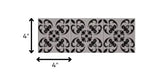 4" X 4" Black And White Orchid Peel And Stick Removable Tiles - Homeroots - Flyclothing LLC