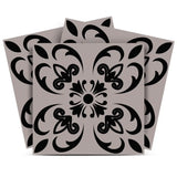 5" X 5" Black And White Orchid Peel And Stick Removable Tiles - Homeroots - Flyclothing LLC