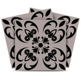 5" X 5" Black And White Orchid Peel And Stick Removable Tiles - Homeroots - Flyclothing LLC