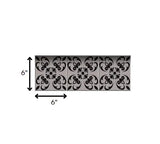 6" X 6" Black And White Orchid Peel And Stick Removable Tiles - Homeroots - Flyclothing LLC