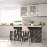 6" X 6" Black And White Orchid Peel And Stick Removable Tiles - Homeroots - Flyclothing LLC