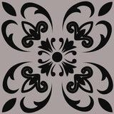 6" X 6" Black And White Orchid Peel And Stick Removable Tiles - Homeroots - Flyclothing LLC
