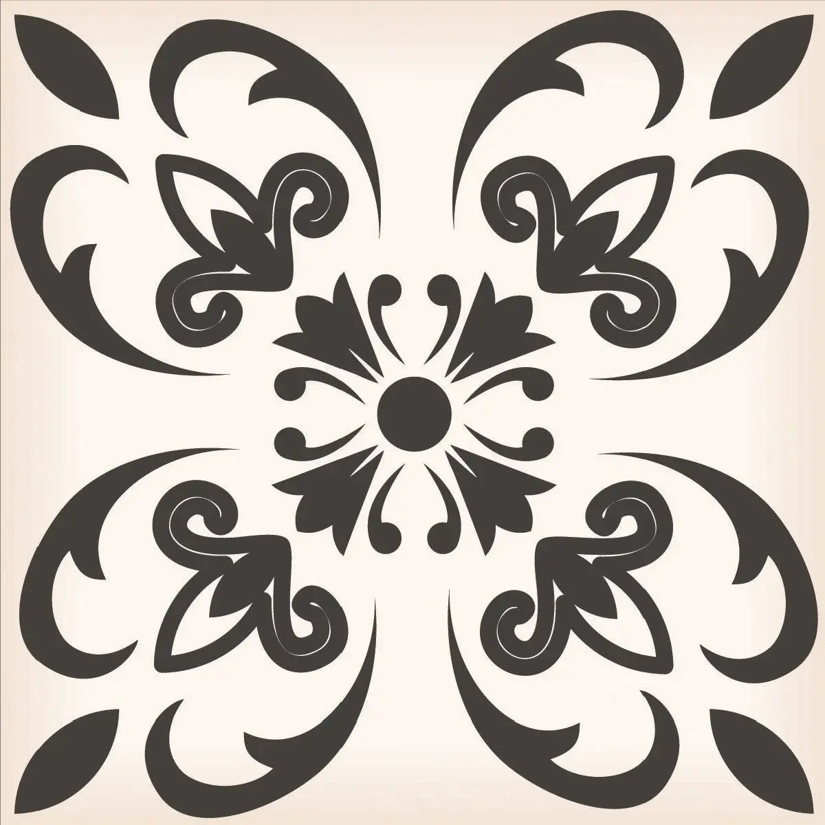5" X 5" Charcoal And White Mosaic Peel And Stick Removable Tiles - Homeroots - Flyclothing LLC