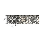 6" X 6" Charcoal And White Mosaic Peel And Stick Removable Tiles - Homeroots - Flyclothing LLC