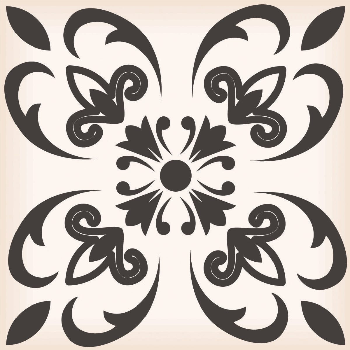 6" X 6" Charcoal And White Mosaic Peel And Stick Removable Tiles - Homeroots