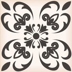 8" X 8" Charcoal And White Mosaic Peel And Stick Removable Tiles - Homeroots
