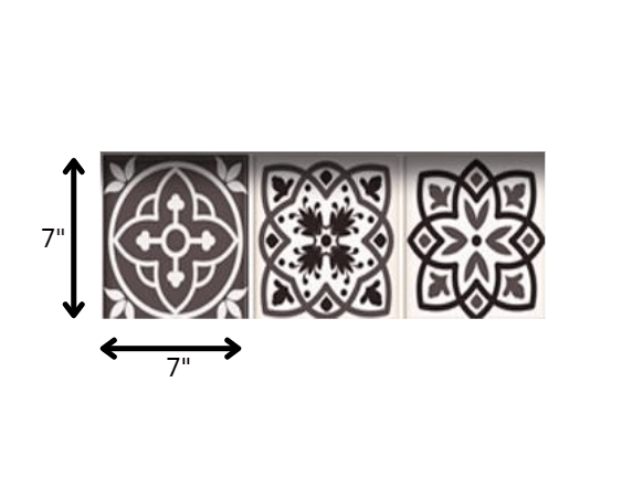 7" X 7" Light Brown And White Mosaic Peel And Stick Removable Tiles - Homeroots