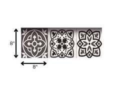 8" X 8" Light Brown And White Mosaic Peel And Stick Removable Tiles - Homeroots