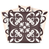 8" X 8" Light Brown And White Mosaic Peel And Stick Removable Tiles - Homeroots