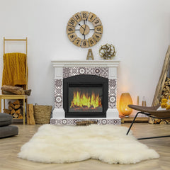 8" X 8" Light Brown And White Mosaic Peel And Stick Removable Tiles - Homeroots