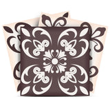 8" X 8" Light Brown And White Mosaic Peel And Stick Removable Tiles - Homeroots