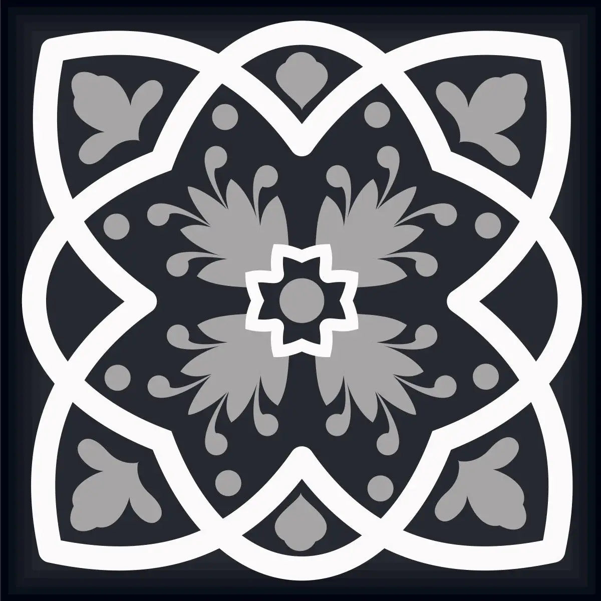 4" X 4" Black White And Tan Peel And Stick Removable Tiles - Homeroots - Flyclothing LLC