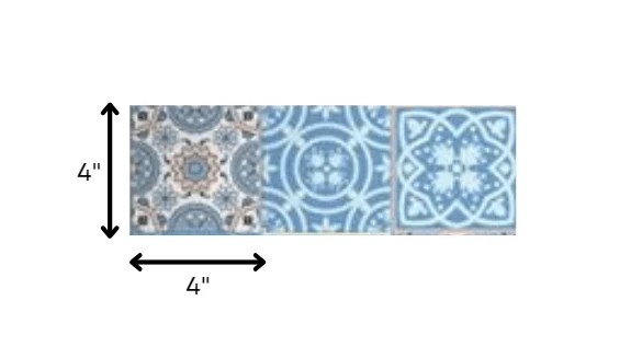 4" X 4" Ocean Blue Mosaic Peel And Stick Removable Tiles - Homeroots - Flyclothing LLC