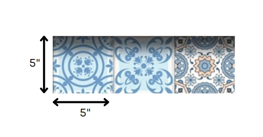 5" X 5" Ocean Blue Mosaic Peel And Stick Removable Tiles - Homeroots - Flyclothing LLC