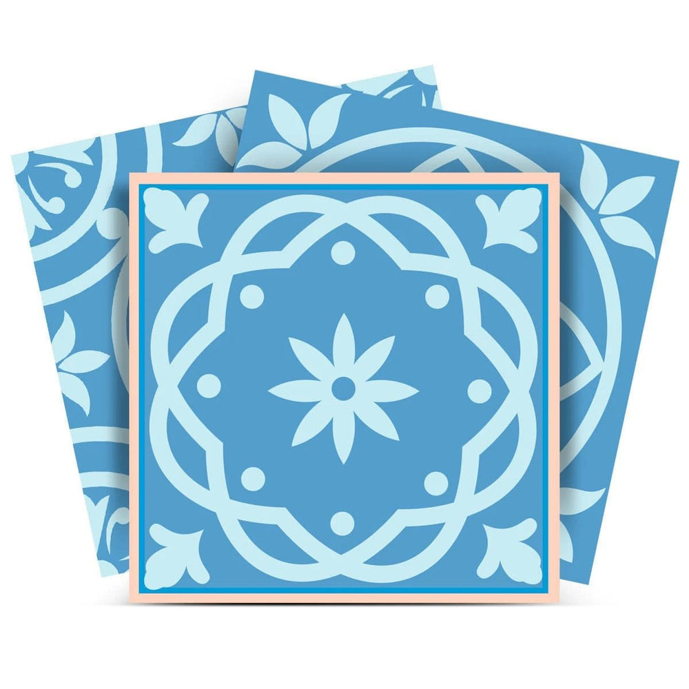 5" X 5" Ocean Blue Mosaic Peel And Stick Removable Tiles - Homeroots - Flyclothing LLC