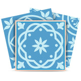 8" X 8" Ocean Blue Mosaic Peel And Stick Removable Tiles - Homeroots