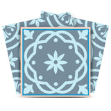 5" X 5" Baby Blue And Peach Mosaic Peel And Stick Removable Tiles - Homeroots