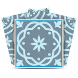5" X 5" Baby Blue And Peach Mosaic Peel And Stick Removable Tiles - Homeroots
