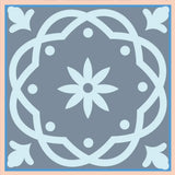 8" X 8" Baby Blue And Peach Mosaic Peel And Stick Removable Tiles - Homeroots - Flyclothing LLC